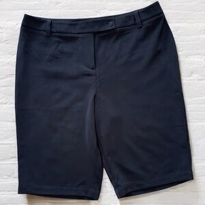 Chico's Additions Black Bermuda Dress Shorts Sz 2 (L/12) Business Casual